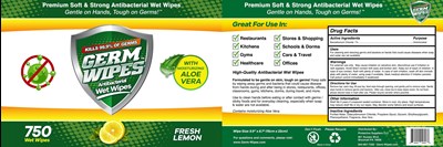 750 WIPES LABEL - green 750 cloth